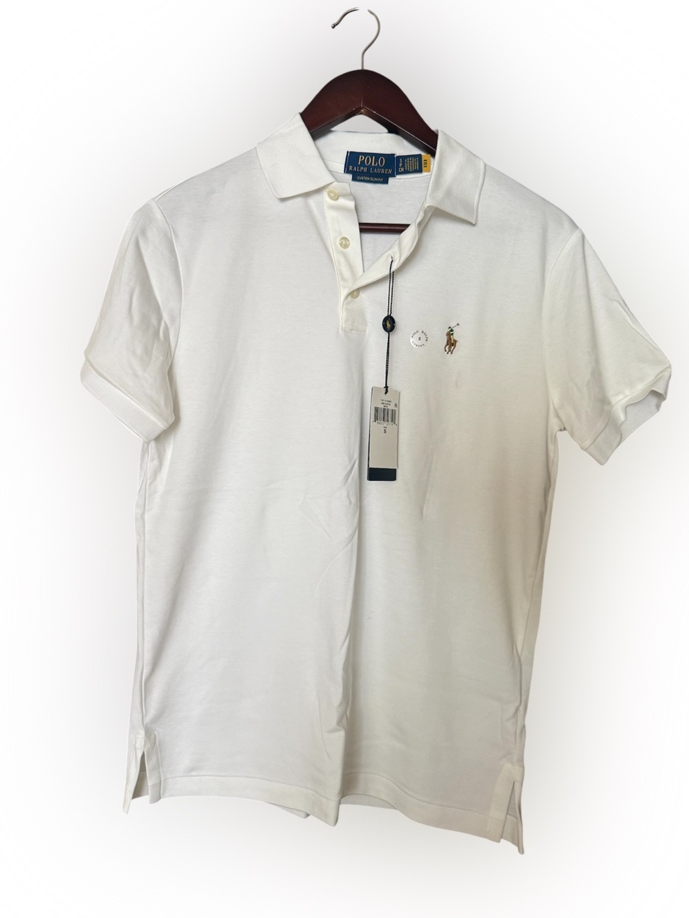 Ralph Lauren White Men’s Polo Shirt with Embroidered Pony